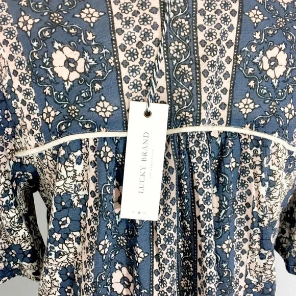 NWT Lucky Brand Linen Blend Petite Peasant Tip - Picture 3 of 6